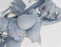 【WF2025夏】【アダルトフィギュア】プレアデス新作エロフィギュア「サキュバス・スターニャ illustration by 魔太郎」監修中原型が展示!