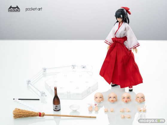 HASUKI pocket artシリーズ PA005 退魔巫女 ツバキ 完成品アクションフィギュア オホ顔 16